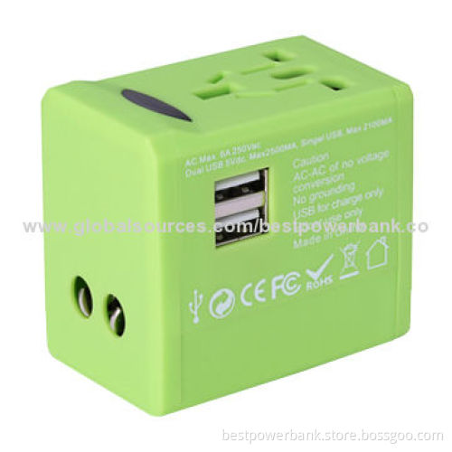 Wholesale Multi Plug Sockets Universal Adapter with 2,500mA USB
